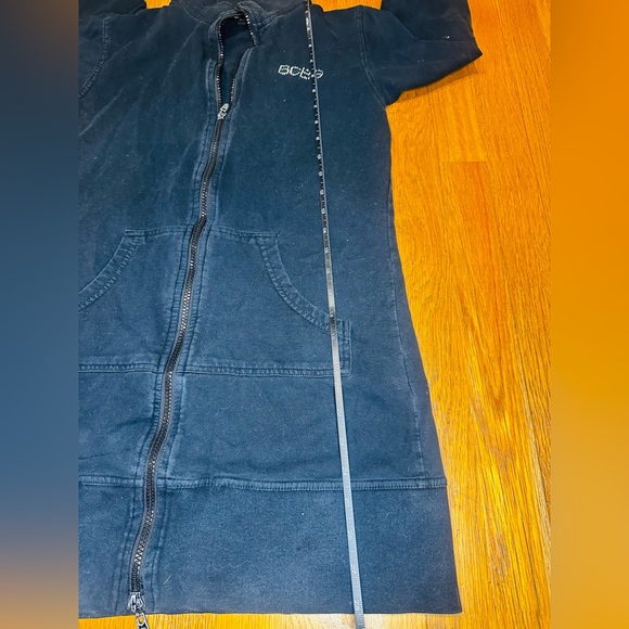 BCBG Max Azria Black Rhinestone Crown Zip Jacket Size S Y2K Glam Streetwear - Picture 10 of 10